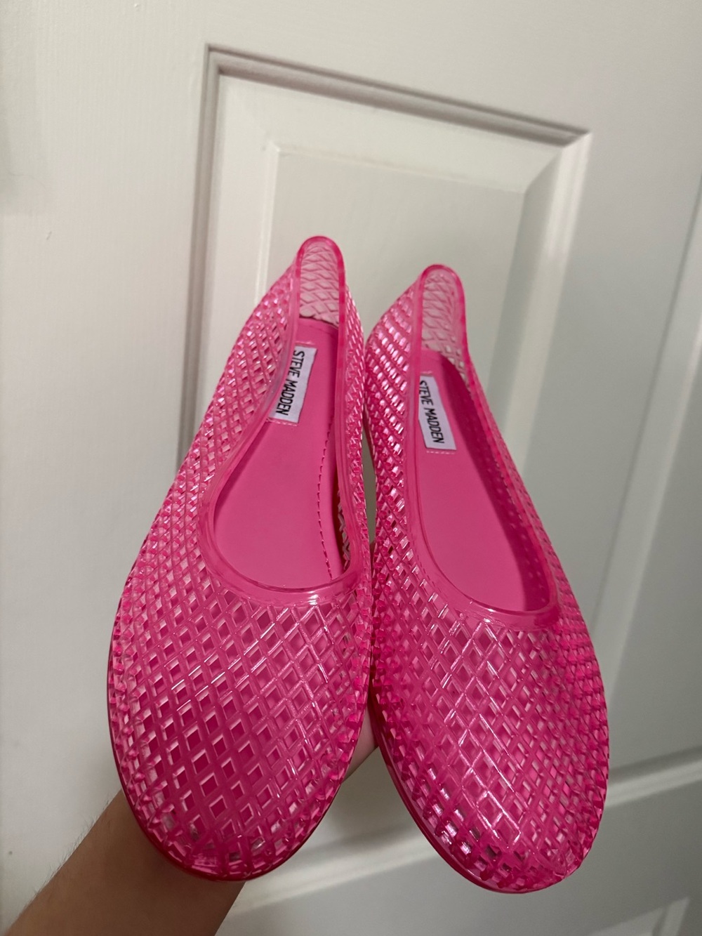 New Steve Madden pink jelly shoes
